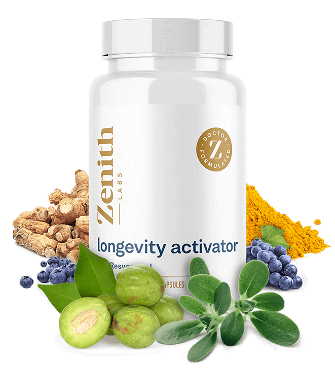 Longevity Activator bottle by Zenith Labs